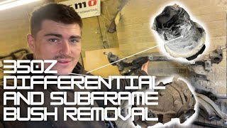 Nissan 350z Differential and Subframe Bush Removal Guide [upl. by Gardy]