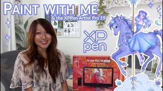 ✨ Paint with me with the new ⟡ XPPen Artist Pro 19 Gen 2 ⟡丨Review Unboxing and Demo [upl. by Atsirhcal617]