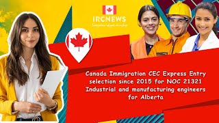 CEC Express Entry selection since 2015 for NOC 21321 Industrial and manufacturing engineers Alberta [upl. by Anaderol]