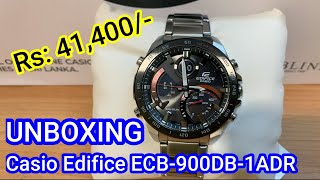 Unboxing Casio Edifice ECB900DB1ADR Bluetooth Watch [upl. by Lovel107]