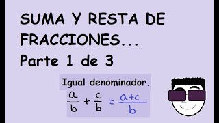 Suma y resta de fracciones con igual denominador con varios ejemplos Parte 1 Super fácil [upl. by Edson]