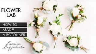 How To Make A Boutonniere DIY Wedding Flower Boutonniere [upl. by Ahsinauq]