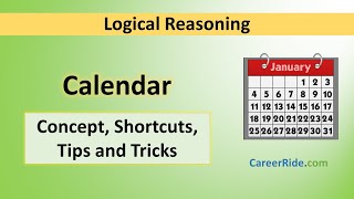 Calendar  Tricks amp Shortcuts for Placement tests Job Interviews amp Exams [upl. by Elaval853]