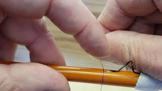 Fly rod buildingPart three Whipping a guide [upl. by Nwatna]