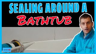 How to seal around a bathtub Sealing a bathtub [upl. by Datha]