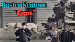 Buster Keatons Cops Colorized  Classic Silent Comedy Gold [upl. by Aimat]