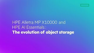 HPE Alletra MP X10000 and HPE AI Essentals [upl. by Annmaria]