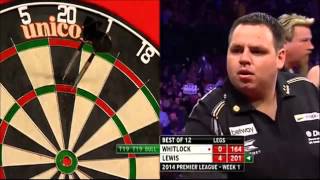 PDC Premier League of Darts 2014  Week 1  Whitlock VS Lewis [upl. by Atiker767]