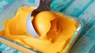 How To Make 2 INGREDIENT MANGO SORBET [upl. by Annavaig]