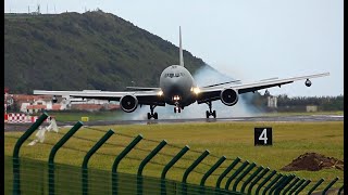 Amazing Military Crosswind Compilation  At Lajes Terceira island Azores [upl. by Chappy242]