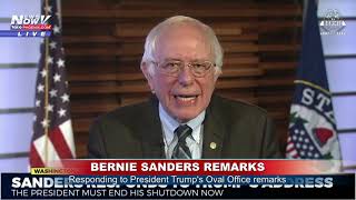 BERNIE SANDERS RESPONSE Senator Speaks Following President Trump Democrats FNN [upl. by Ameline]