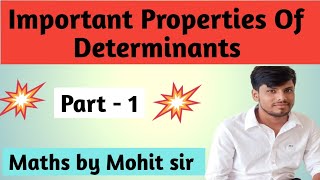 Important Properties Of Determinants [upl. by Goddart]