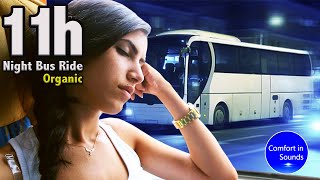 No Loop Night Bus Ride Sound Interior Bus Ambience Organic Sound White Noise Heater Sound 432hz [upl. by Soalokin]