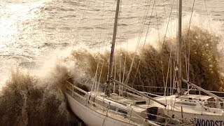 Pomorie Bulgaria after the Sea storm 08022012 [upl. by Odlanar]