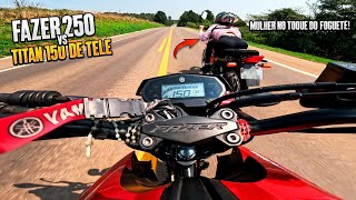 TITAN 150cc COM COMANDO VS FAZER 250cc ORIGINAL  LEVANDO CORO🔥 [upl. by Scherle]