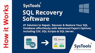 SQL Recovery Software by SysTools  SQL Database Recovery Tool  Recover Data from SQL Database [upl. by Reamonn373]