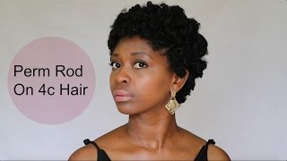 Perm Rods on Natural hair 4c Tutorial  Jordana Afonso [upl. by Anaila837]