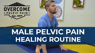 Overcome Male Pelvic Floor Dysfunction  30 Minute Healing RoutineStretches [upl. by Ahsenauq]