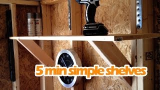 Simple Easy DIY Shelves Under 15  Sturdy Shelving Anyone Can Make [upl. by Loralyn483]