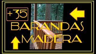 🏠 35 BARANDAS DE MADERA 🪑 barandas de madera bonitas para escaleras balcones terrazas 🪑 [upl. by Enalda]