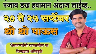 LIVE🔴Panjabrao Dakh Live पंजाबराव डखलाईव्ह  हवामान अंदाज  havaman andaj [upl. by Faro874]