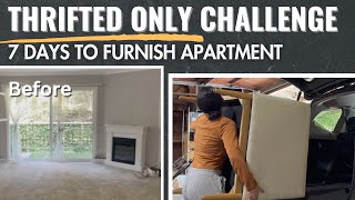 7 Days to Furnish Apartment  Secondhand Only Part One [upl. by Xonel301]