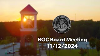 BOC Board Meeting  11122024 [upl. by Carina]