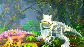 LEGO Jurassic World  Indominus Rex vs Baryonyx  CoOp Fight  Free Roam Gameplay HD [upl. by Karlotte]