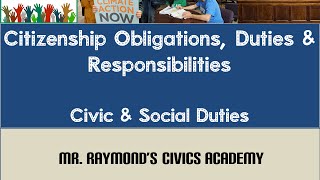 Citizenship  25 Duties Obligations and Responsibilities  Civics EOC New Benchmark 2024 amp SOL [upl. by Dimond]