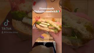 Ciabatta sandwich🇮🇹 ciabattabreadsandwichbakingbakebakingrecipes [upl. by Aerdnaeel34]