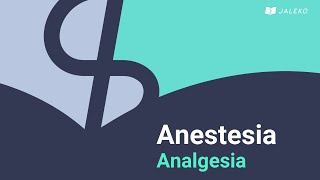 Anestesia  Analgesia [upl. by Genovera]