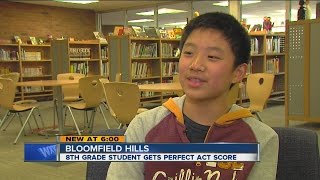 8th grader gets perfect ACT score [upl. by Grindle485]