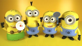 MINIONS TALKING FUNNY DESPICABLE ME 3 MOVIE TOYS BANANA SONG FART amp LAUGHS GRU MI VILLANO FAVORITO [upl. by Neetsuj]