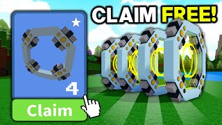 CLAIM FREE PORTALS EASY  Build a boat for Treasure ROBLOX [upl. by Emee]