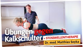 StoßwellenTherapie bei Kalkschulter wirkt besser mit diesen Eigenübungen [upl. by Rickie168]