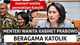 salut  ini wanita katolik yang Masuk Kabinet presiden Prabowo 20242029 [upl. by Xavier422]