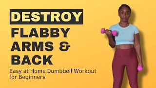 Get Rid of Upper Body Fat in Arms and Back Easy at Home Workout [upl. by Emmey]