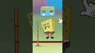 Spongebob Squarepants Becomes Herobrine in Spear Throwing Challenge spongebobmod [upl. by Nattie]