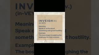 shorts vocabulary  INVEIGH [upl. by Nodla]