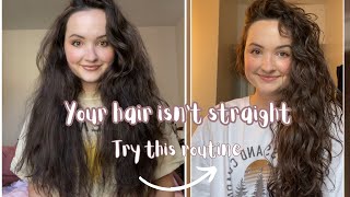 Your Hair Isn’t Straight Try THIS Wavy Hair Routine affordable long lasting results [upl. by Alfons409]