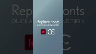 Replace Fonts in indesign shorts fonts [upl. by Beuthel675]