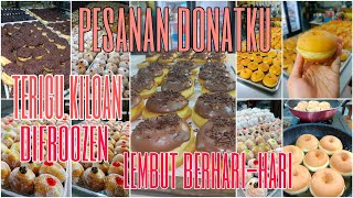 Terigu kiloan jadi donat lembut empuk berharihari1 resep jadi 114pcs bisa difroozen [upl. by Jairia87]