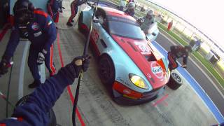 Gulf AMR Middle East  Silverstone Pit Stop from Head Camera [upl. by Ariaet]