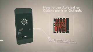 How to Use AutoText or Quick Parts in Outlook [upl. by Naiva]