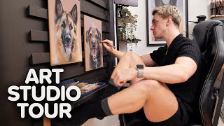 Small Art Studio Tour Organisation amp Layout Tips Working Comfortably Equipment Recommendations [upl. by Binni294]