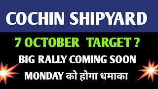 Cochin Shipyard Share 🔴 Latest News Today  Updates for 7 Oct 2024 [upl. by Nanyk199]