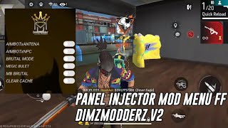 PANEL INJECTOR V2  AIMBOT BRUTAL AUTO HEADSHOT MAGIC BULET HOLOGRAM AIMLOCK PANEL MOD MENU FF [upl. by Notnelc]