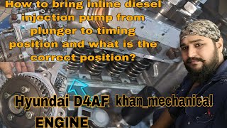 inline diesel injection pump from plunger to timing position and what is the correct position [upl. by Darraj663]