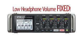 ZOOM F4 Low Headphone Volume FIXED [upl. by Jerroll]