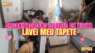 ORGANIZAÇÃO NO QUARTO DE VISITALAVEI MEU TAPETEARRUMEI O NOSSO GUARDA ROUPADIA DE SOL🌞❤️💕🌸 [upl. by Eirahcaz]